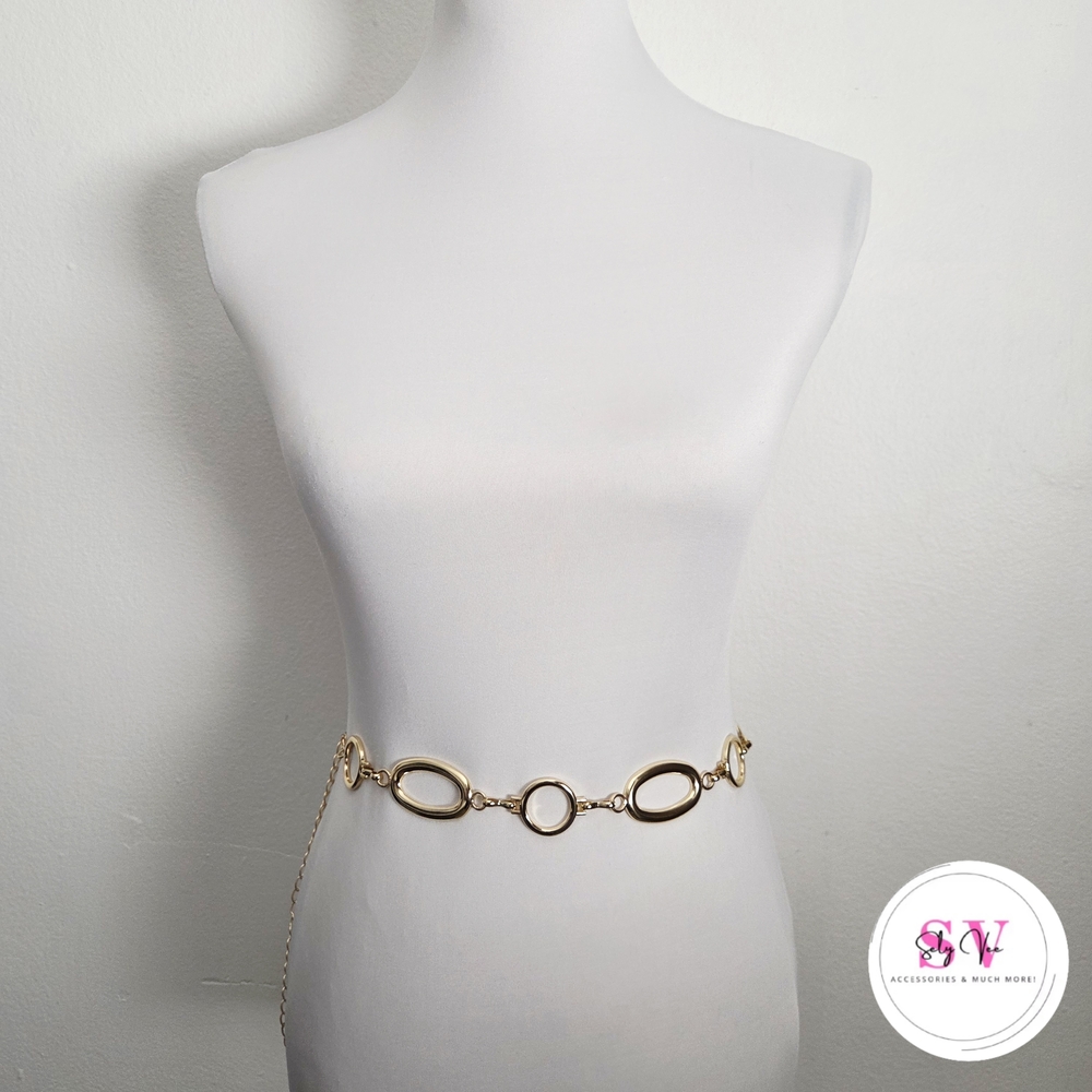 Oval And Circle Chain Belt 41" Long